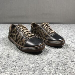 Spring Step L'Artiste Sneakers Womens 9 Brown Leopard Leather Casual Shoes